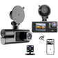 3 Channel Wi-Fi Dash Cam 2inch IPS Dash Cam Front and Rear Night Vision Dash Cam