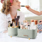 360 Degree Rotating Makeup Organizer for Brush Holder and Drawers