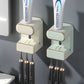 Electric Toothpaste Dispenser with Toothbrush Holders