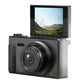 Digital Camera 5K 18X Zoom Flip Screen Video Camera with 64GB Memory Card