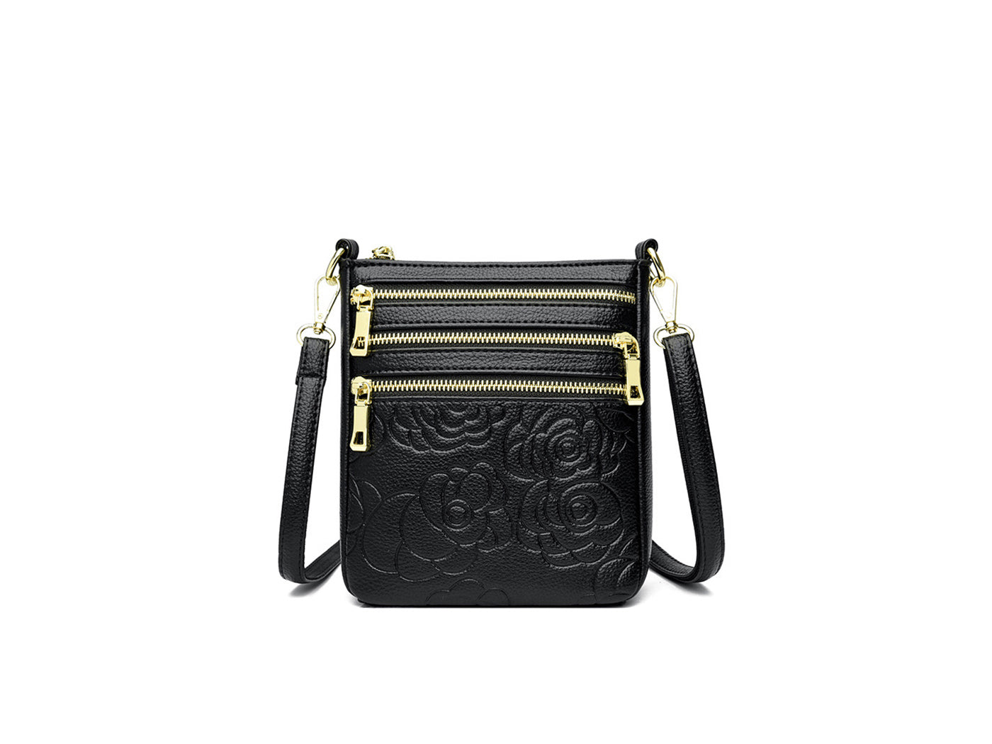 Genuine Leather Crossbody Shoulder Bag Multi-Compartment Water-resistant Handbag