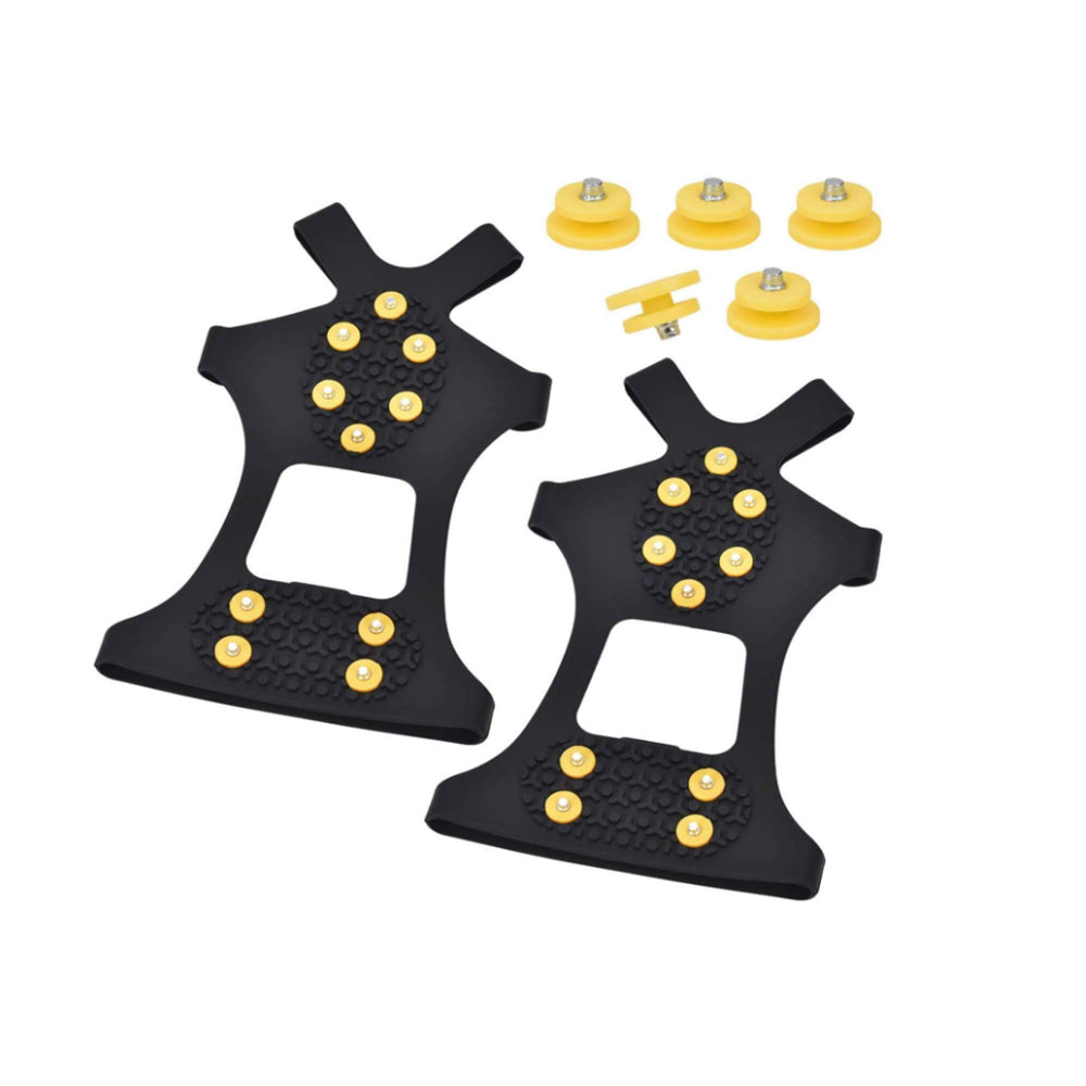 10-Stud  Anti-Slip Crampons Snow Shoe Spikes Grips for Shoes Boots