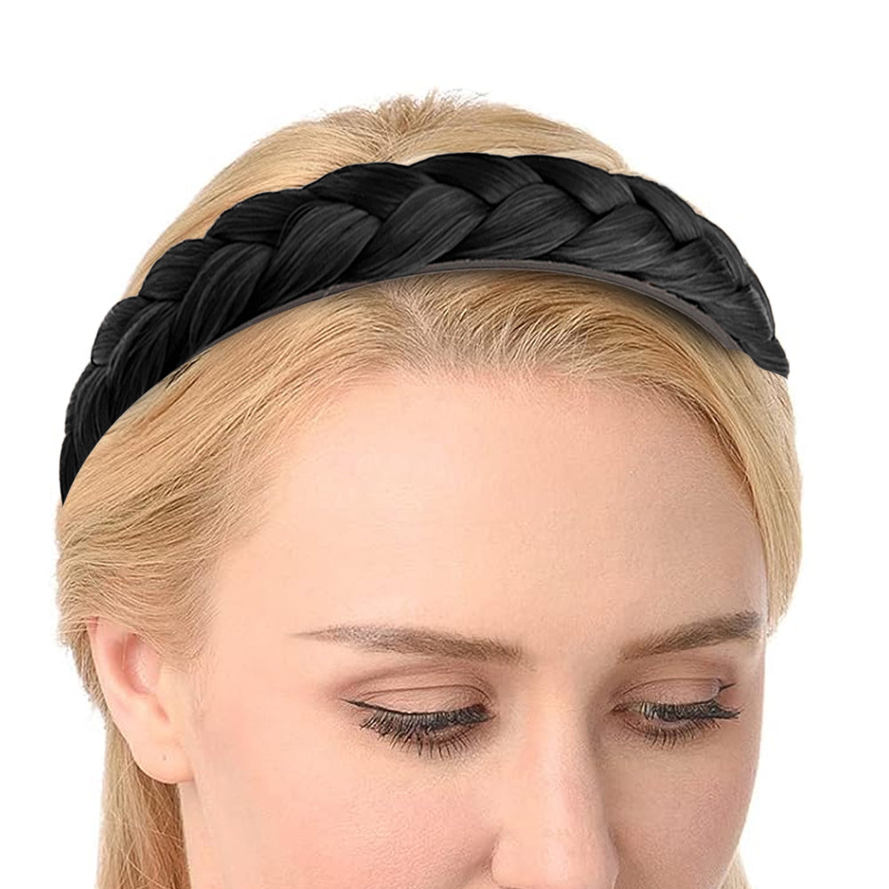 2Pcs Woven Hair Band with Anti-slip Teeth