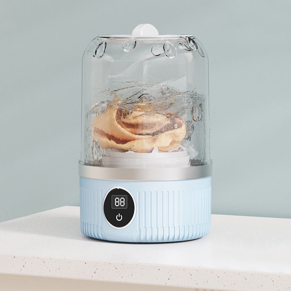 Portable Rechargeable Mini Washing Machine Small Clothes Washer for Travel Use