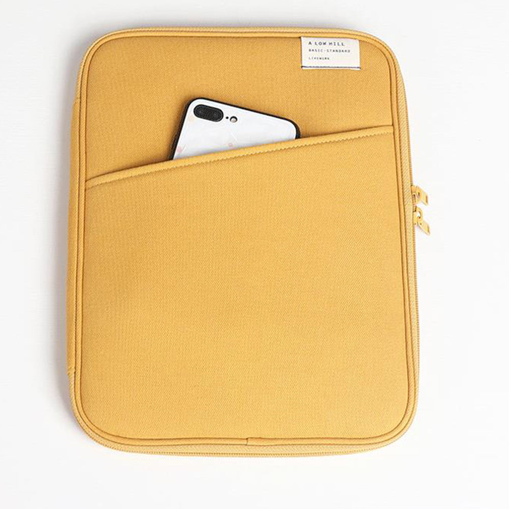Tablet Sleeve Bag Portable Protective Case for 11 Inch 13 Inch Tablets Pads-Yellow