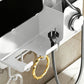 Adhesive Wall Mount Hair Dryer Holder with Phone Stand and Cord Organizer