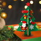 5Pcs Felt Christmas Tree Set DIY with Removable Ornaments Xmas Hand Craft Decoration