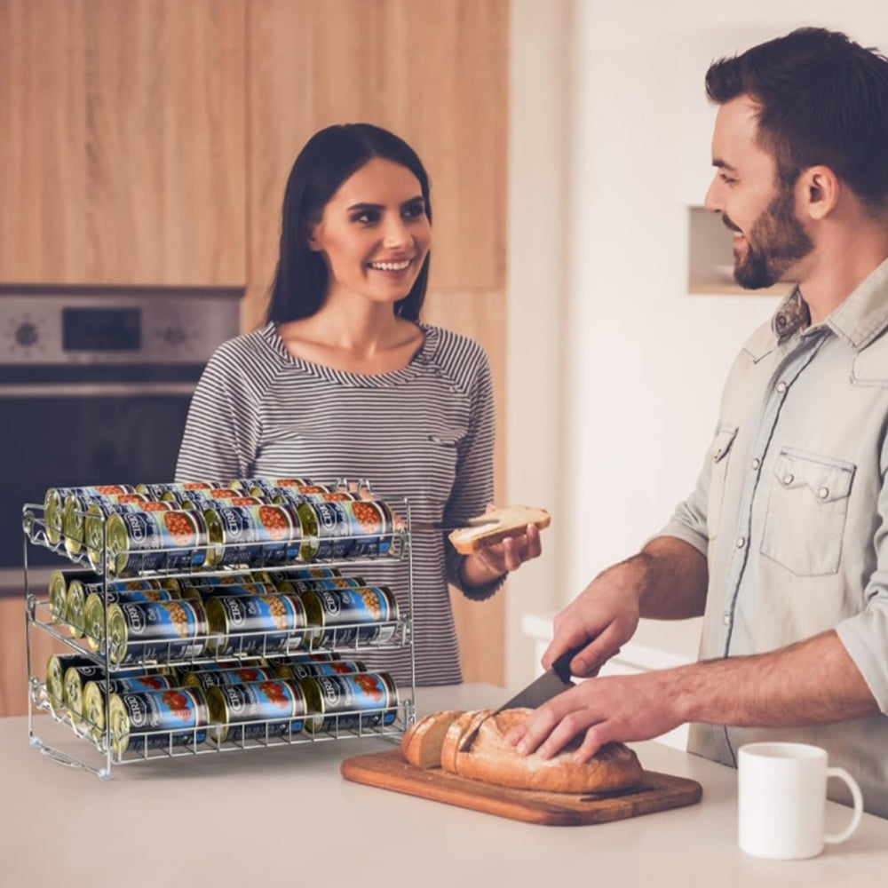 3-Tier Kitchen Stackable Can Storage Rack