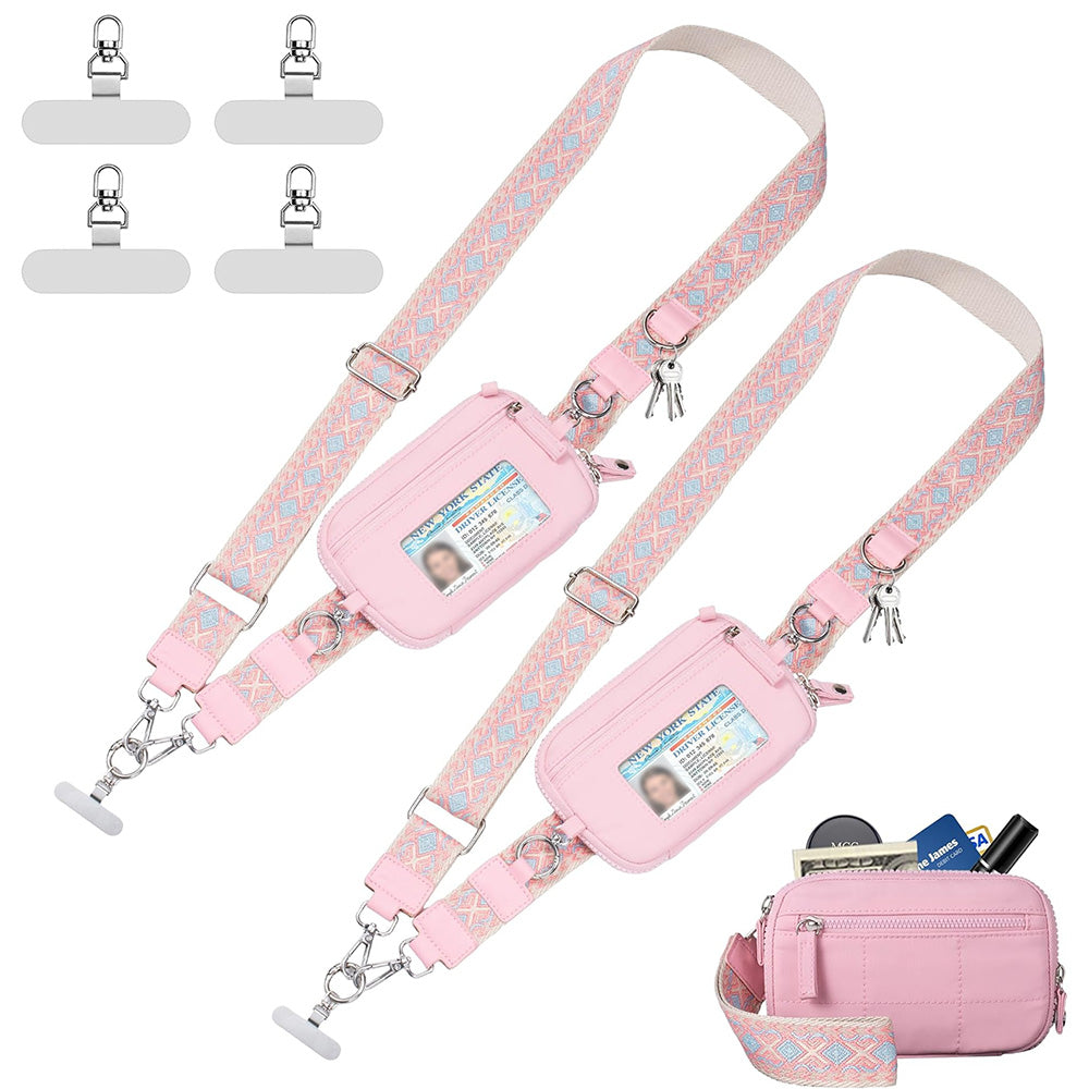 2XPhone Lanyard Clip and Go Strap for Phone with Wallet Crossbody