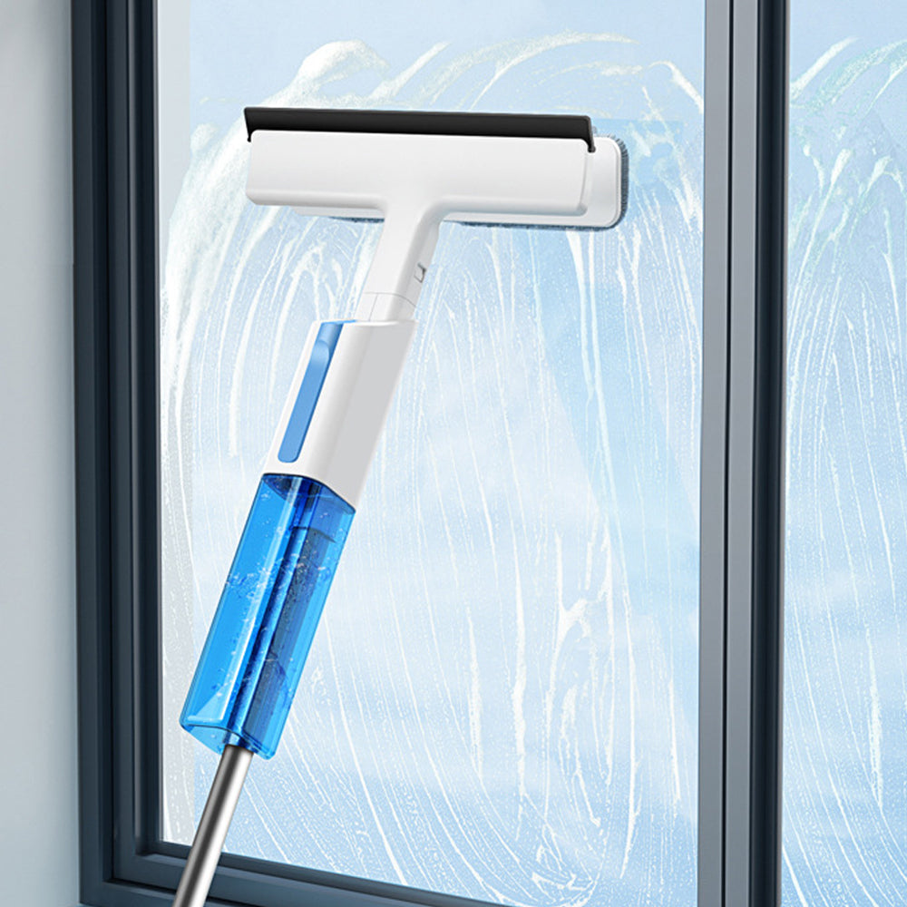 Double-sided Movable 2-in-1 Squeegee Mop with 5 Mop Cloth for Window Floor Cleaning