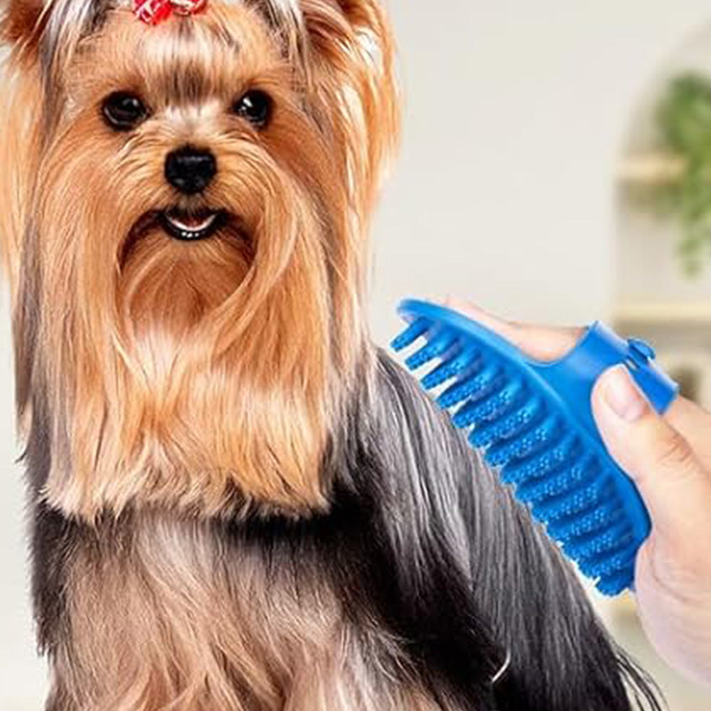 6PCS Pet Grooming Kit Pet Bathing Supplies Dog Washing Gloves Dog Bath Brush Dog Toothbrush Finger