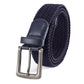 Elastic Braided Stretch Belt Adjustable Men Belt for Golf Pants Casual Shorts Jeans-Dark Blue