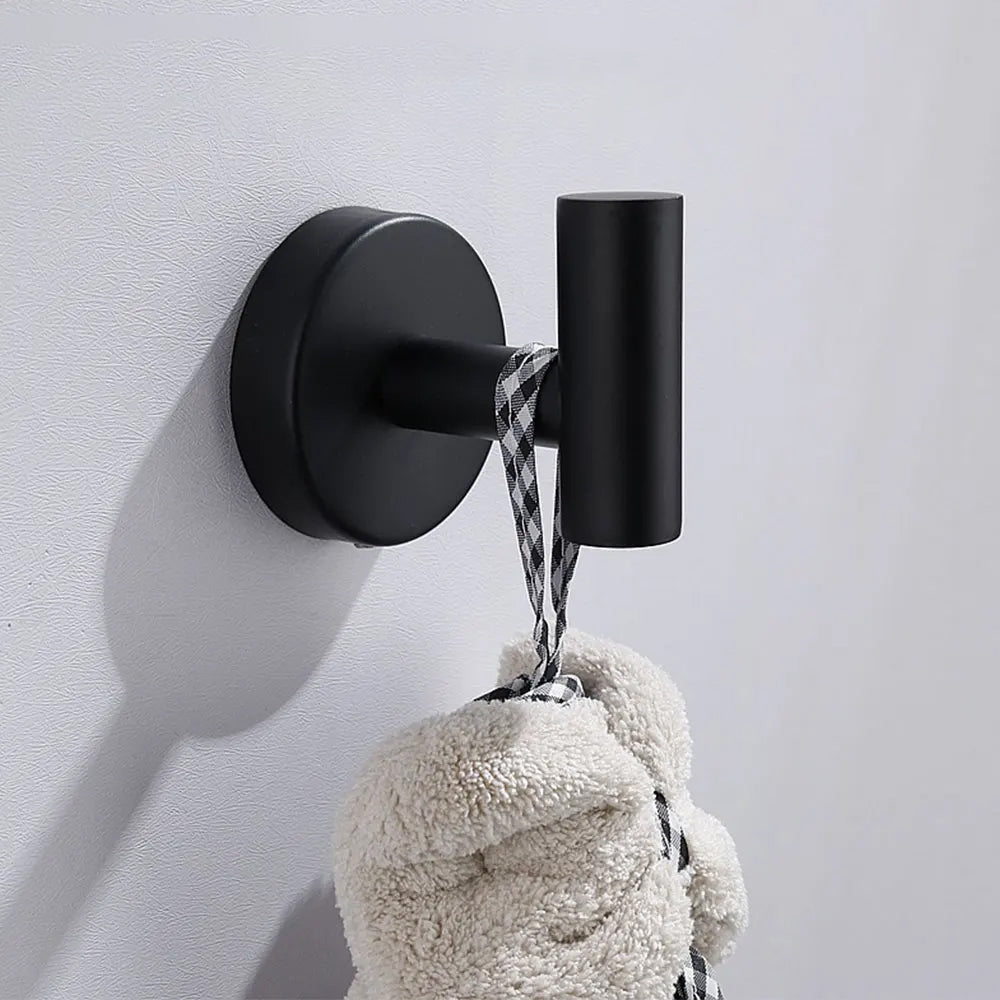 2Pcs Stainless Steel Wall Mounted Bathroom Towel Robe Hook