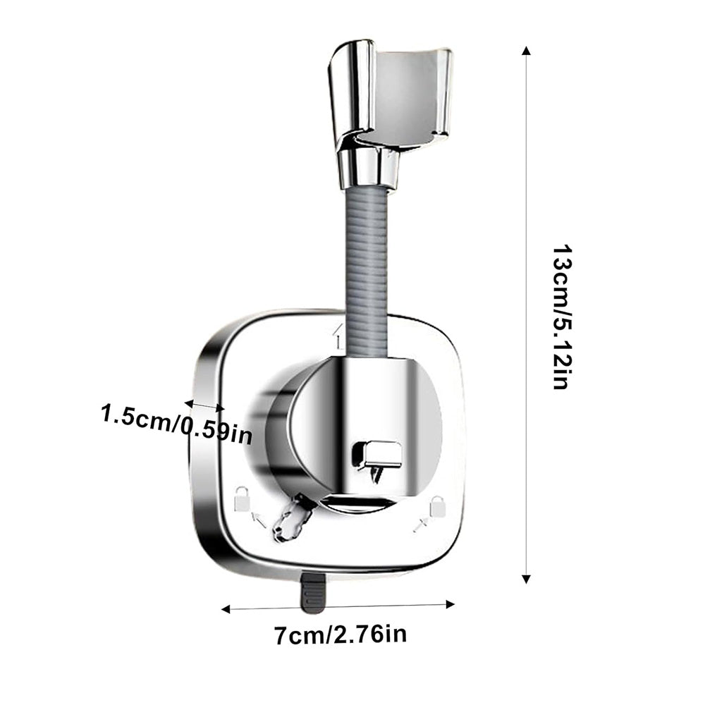Detachable Suction Cup Shower Head Holder 360 Degree Rotation Adjustment for Bathroom Bathtub Rental Hotel
