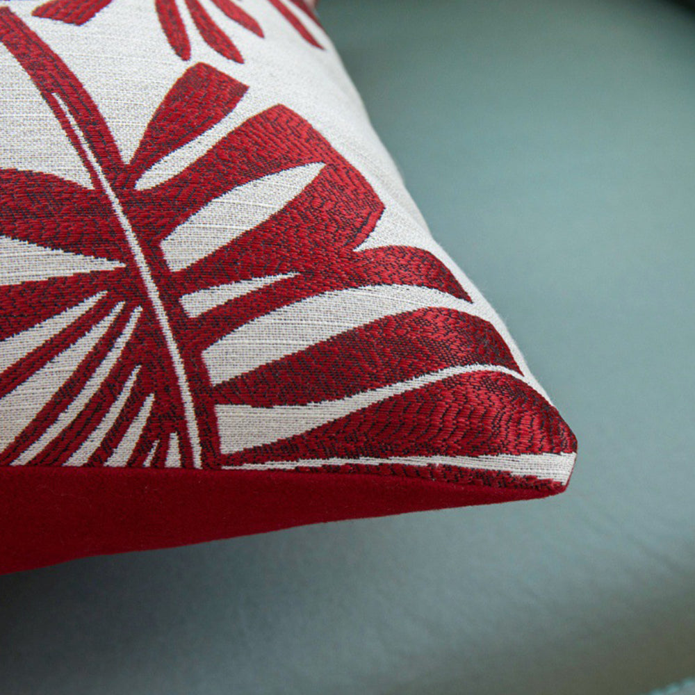 2Pcs 45x45cm Palm Leaf Floral Print Single-Sided Pillow Cover for Sofa Pillow