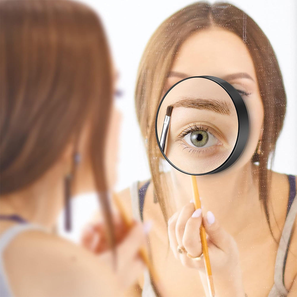 Magnifying Mirror Round Suction Cup Magnifier with Tweezers