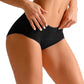 3Pcs Women Menstrual Period Underpants Nylon Panties Leakproof Briefs-Black