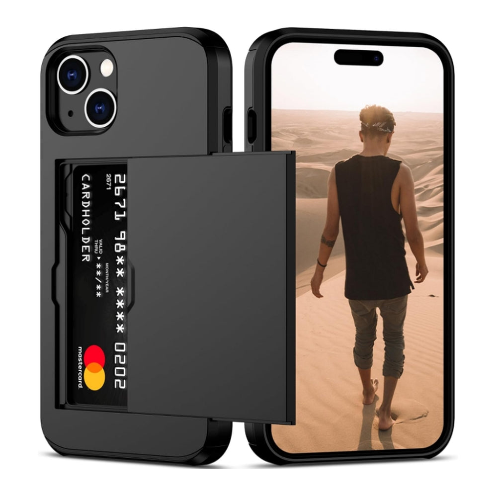 Shockproof Phone Cover Case With Card Holder For iPhone 16