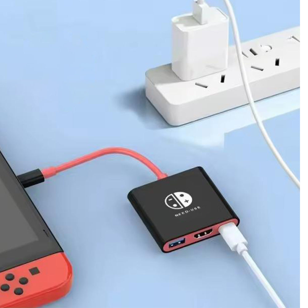 3in1 Dock for Nintendo Switch  4K HDMI Docking Station USB 3.0 100W Travel Adapter