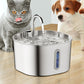Automatic Pet Water Fountain USB 2.2L Stainless Steel for Cats and Small Animals