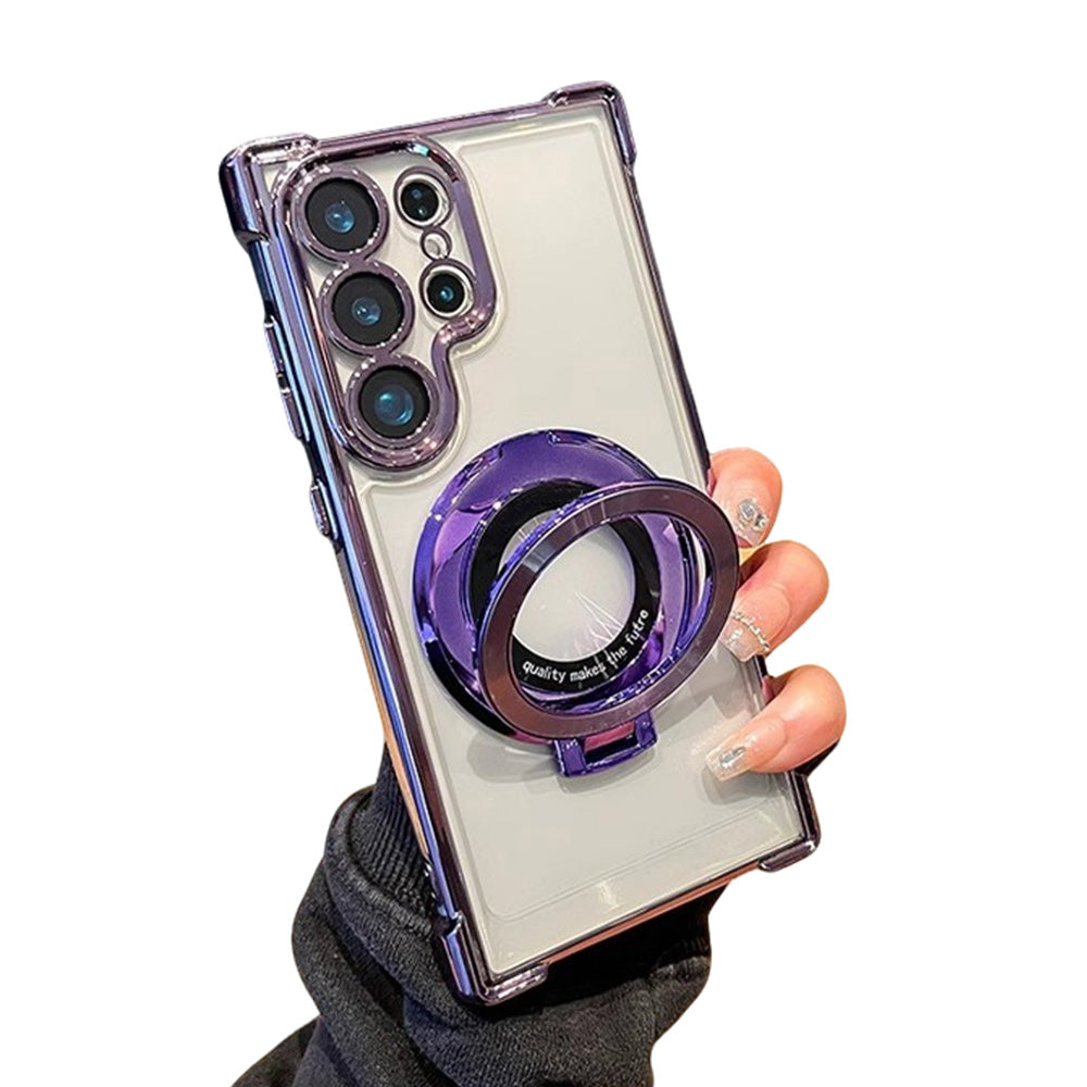 Thin Shockproof Stand Case Compatible with Samsung Galaxy S26 Ultra with Lens Cover