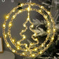 2Pcs Christmas LED Decoration Lights Battery Operated Double Ring LED String Christmas Decoration