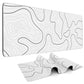 Keyboard Mouse Pad with Smooth Cloth Surface and Non-Slip Rubber Bottom for Office and Gaming Use-White