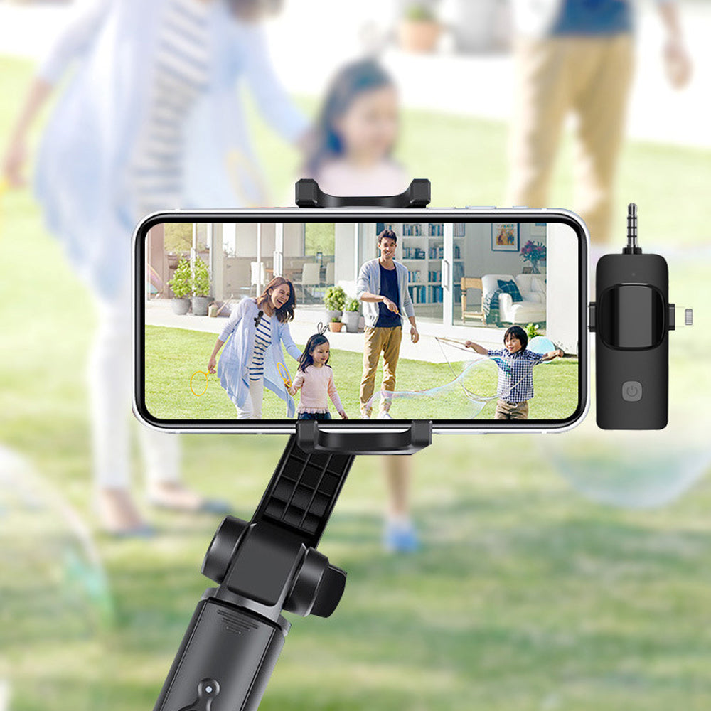 Pair of Wireless Lavalier Microphone Set for iPhone iPad Android