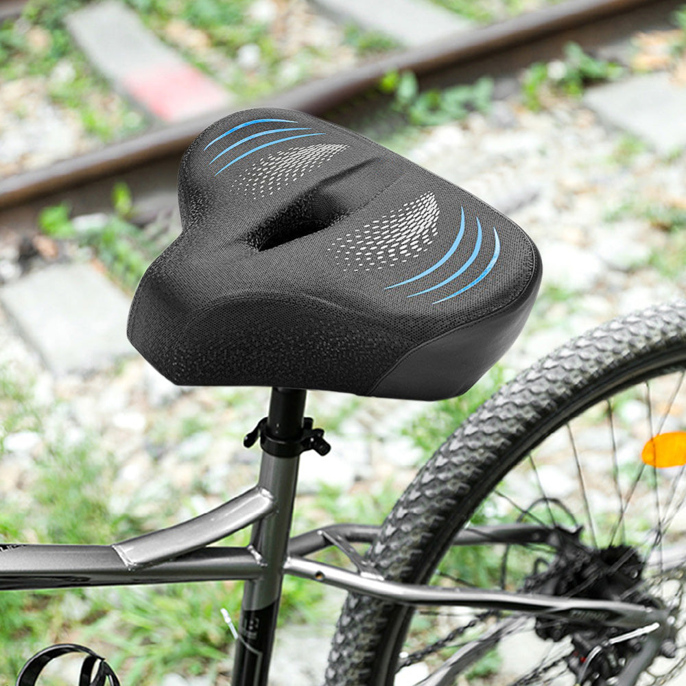 Comfortable Bike Saddle with Shock Absorption and Universal Adapter for Various Bikes