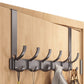 Over The Door Hooks Sturdy Door Hanger with 6 Hooks for Bathroom Bedroom