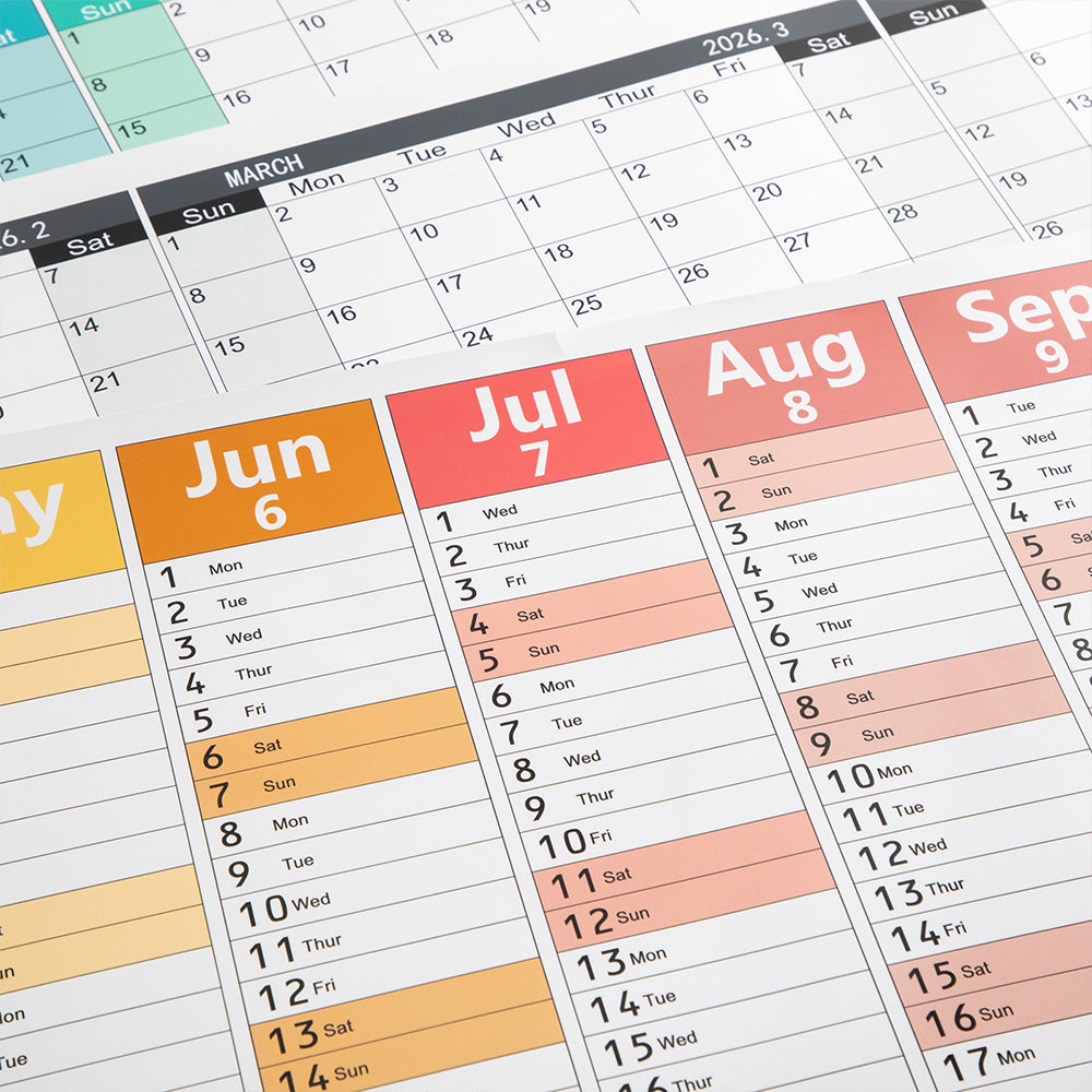 2026 Wall Calendar Large Poster Hanging Calendar School Office Supplies Daily Planner