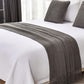 Vintage Knitted Throw Blanket with Tassels-Dark Grey