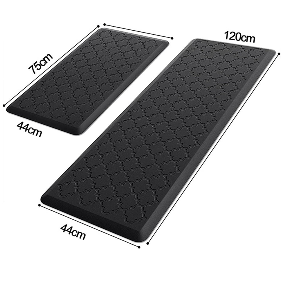 Cushioned PVC Floor Mat for Kitchen and Office-Black