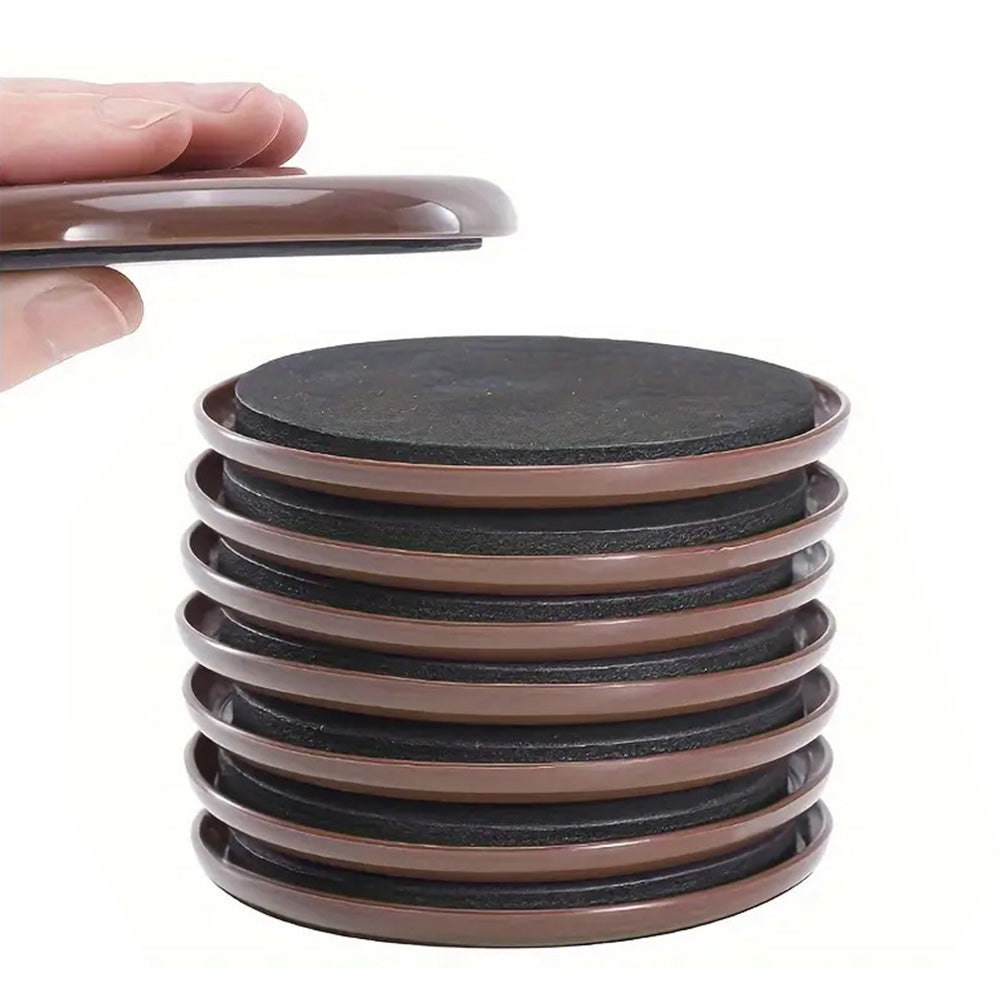 8 Piece Furniture Sliders Reusable Pads for Hardwood Floors and Carpet