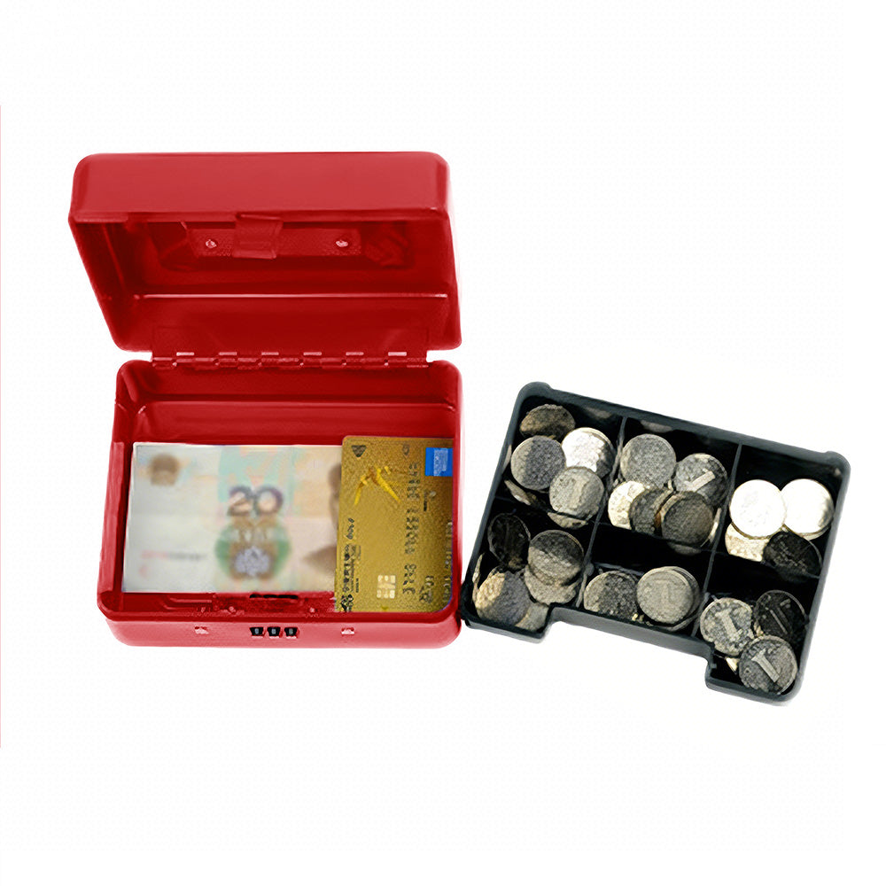 Lockable Cash Box Deposit Petty Cash Money Box with Code Lock Security Safe