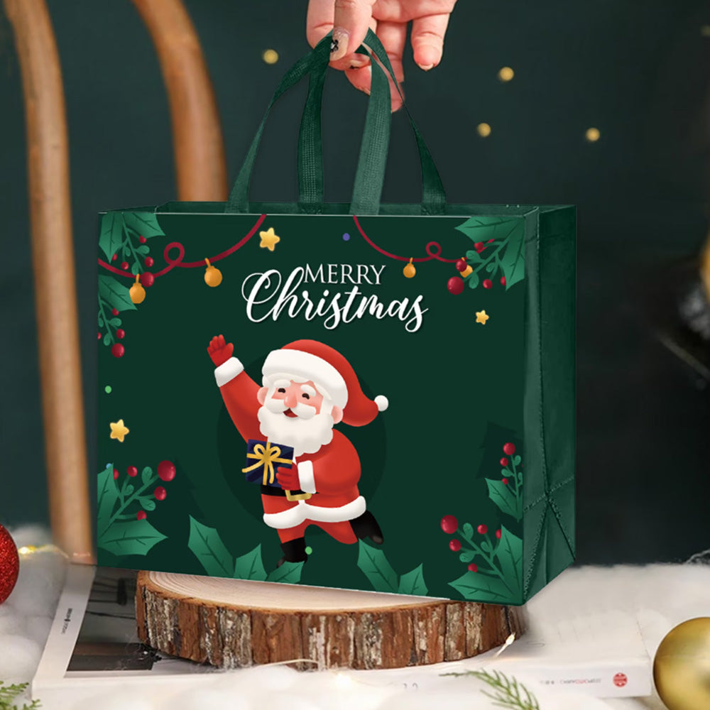 24Pcs Nonwoven Christmas and Halloween Handled Gift Shopping Bags