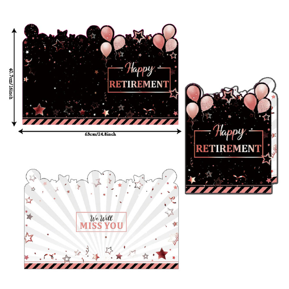 2Pcs Jumbo Guest Book Happy Retirement Card