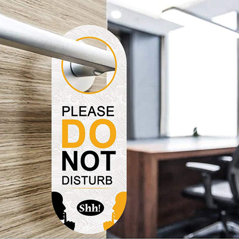Do Not Disturb Sign Door Knob Hanger Tag-Same Words on Both Sides