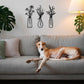 3Pcs Metal Floral Wall Decor Set Rustic Flower Wall Art for Living Room Bedroom