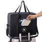 2Pcs Large Capacity Foldable Travel Tote Bag-Black, Grey