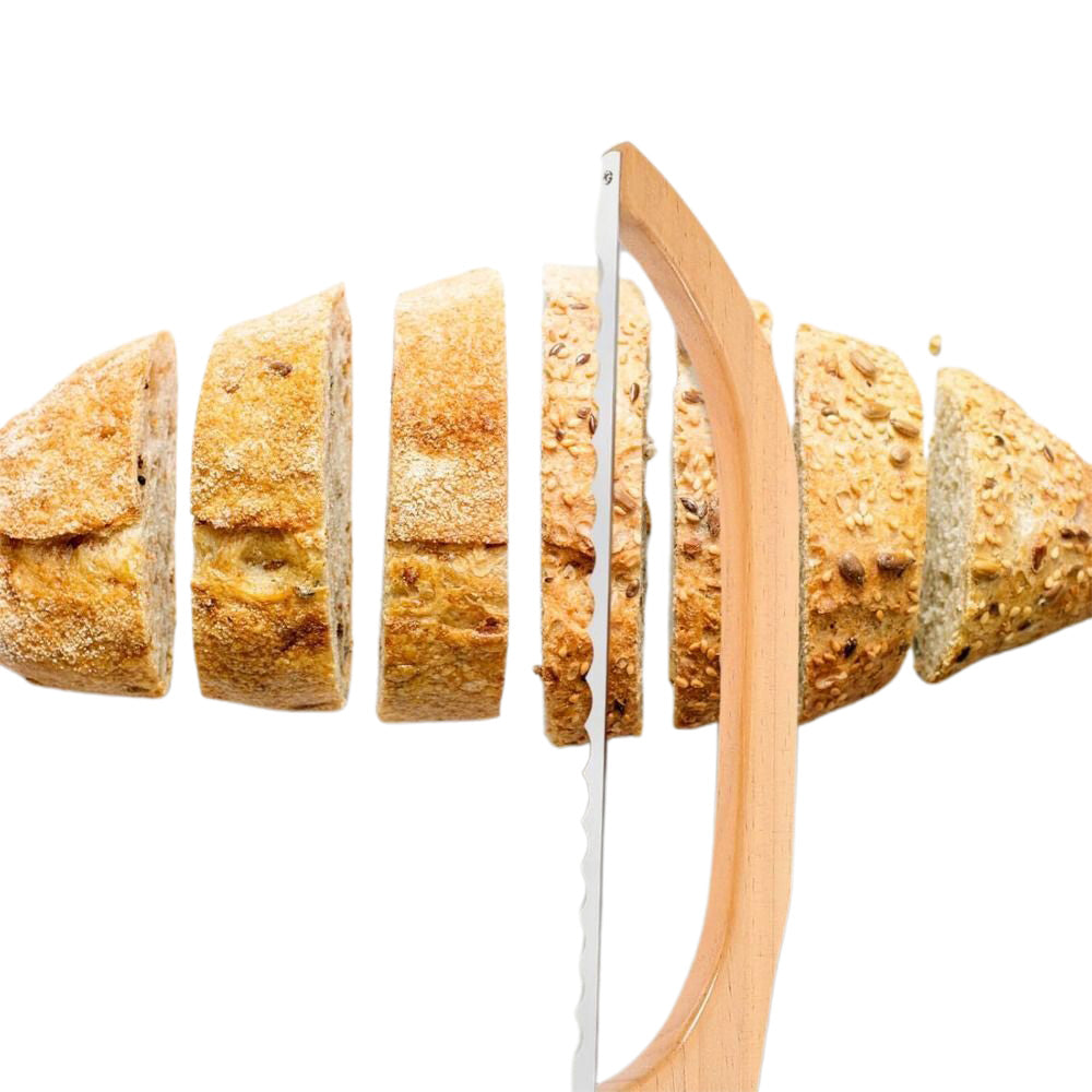 Single-Serrated Bread Bow Knife Slicer with Protective Cover