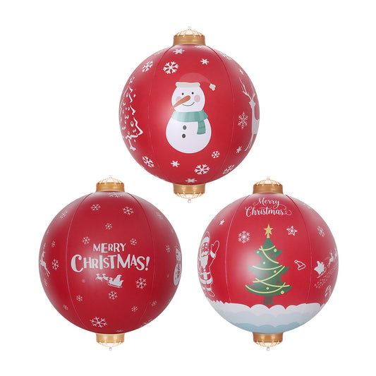 3Pcs Large Christmas Inflatable Ball 60cm Decoration Giant Bauble