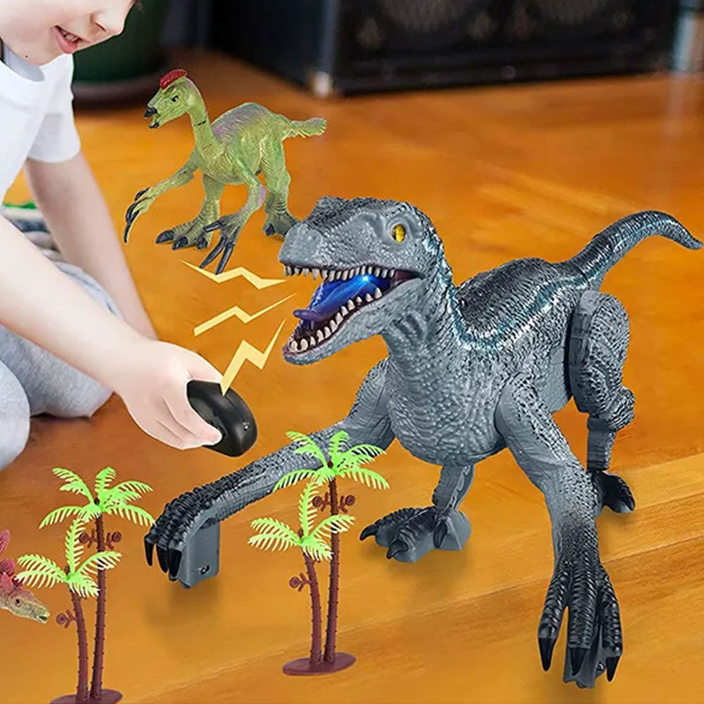 2.4G Dinosaur Toy Remote Control Walking Roaring Velociraptor