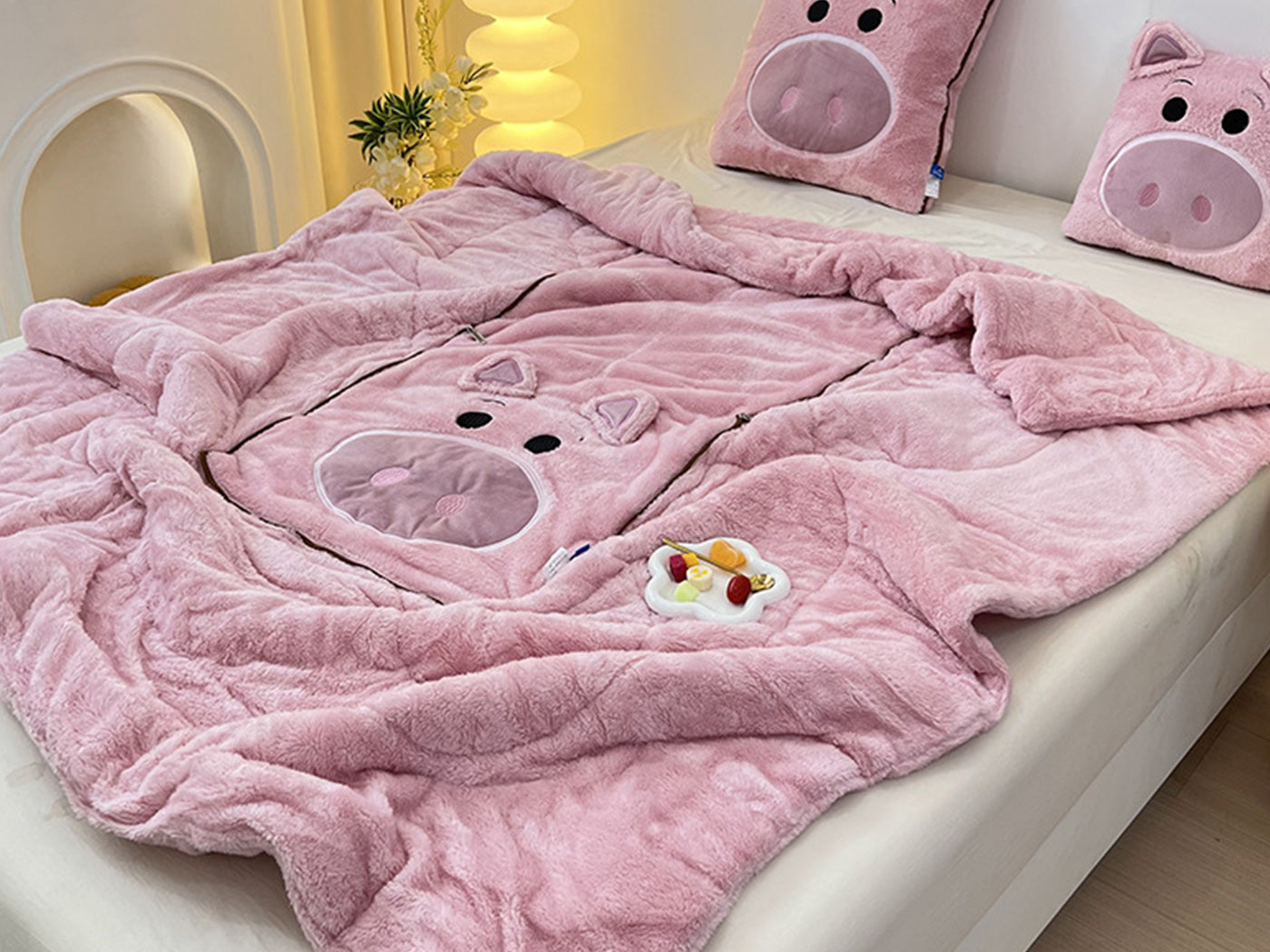 Pillow Blanket Throws Back Support Cushion
