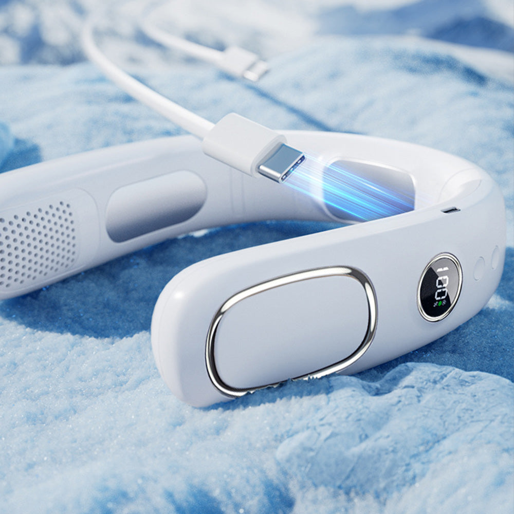 Neck Air Conditioner Cooling Neck Fan Neck Cooler 4000mAh Wearable Personal Fan