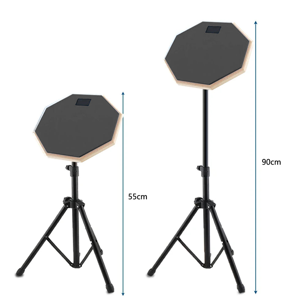 20cm Rubber Practice Drum Pad with Drum Stand