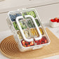 Divided Serving Tray with Lid and Handle Snack Box Container