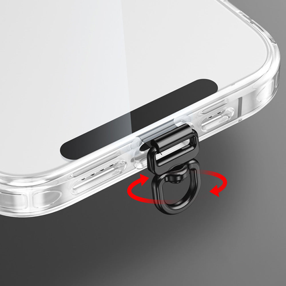3 PCS Rotating Phone Tether Tab Stainless Steel Phone Strap Holder for most Phone Cases