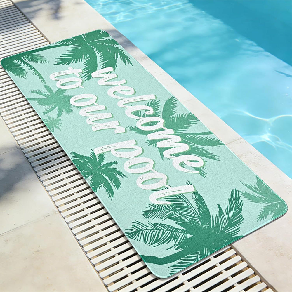 Summer Pool Floor Mat Non Slip Diatomite Mat for Outdoor Patio Beach