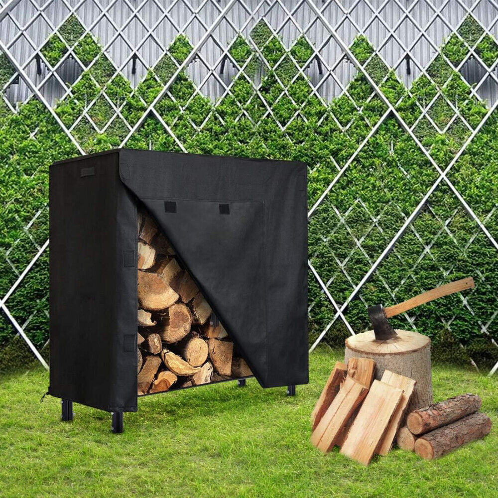 Heavy-Duty Oxford Firewood Cover - Waterproof Log Storage Protector for Outdoor Firewood Racks